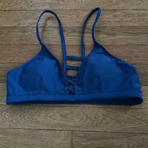 Cupshe Blue Ladder Back Bikini Top